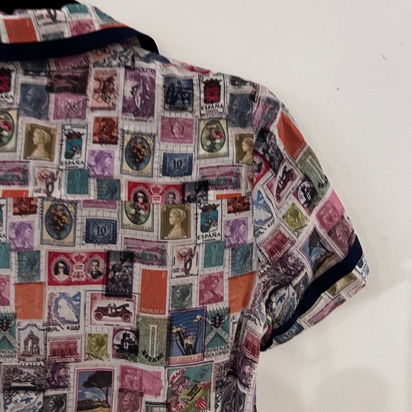 NWOT Alice + Olivia Oswald Printed Silk Shirt XS - Picture 9 of 15
